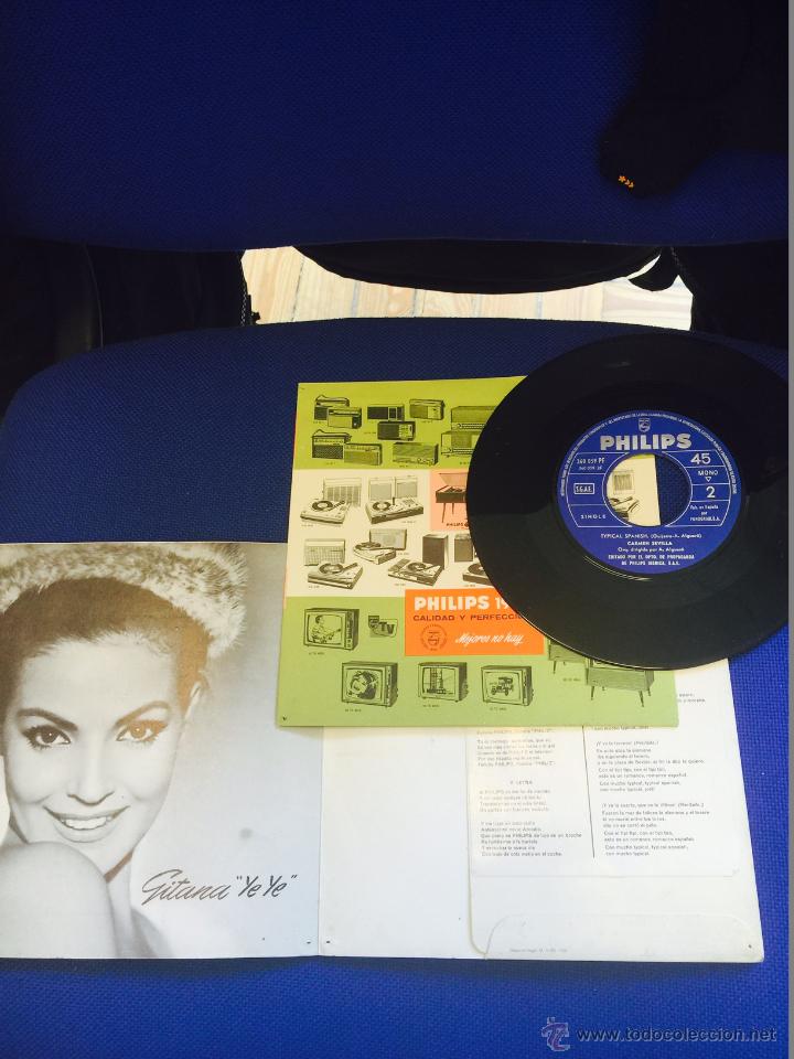 Discos de vinilo: Single Carmen Sevilla. Titulo Gitana Ye Ye a&ntilde;o 1965 - Foto 2