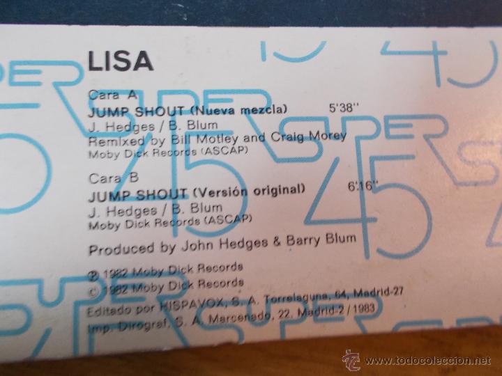 Discos de vinilo: LISA. JUMP SHOUT MAXI SINGLE - Foto 2
