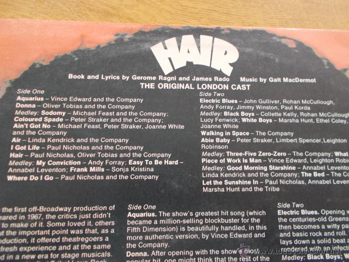 Discos de vinilo: HAIR. EDICION INGLESA - Foto 2