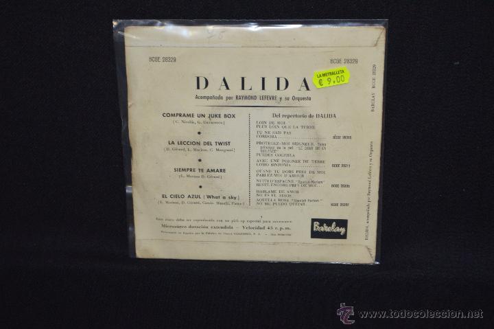 Discos de vinilo: DALIDA - COMPRAME UN JUKE BOX +3 - EP - Foto 2
