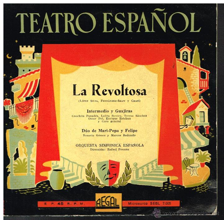 Discos de vinilo: Orquesta Sinf&oacute;nica Espa&ntilde;ola - La Revoltosa - Ep - Foto 1