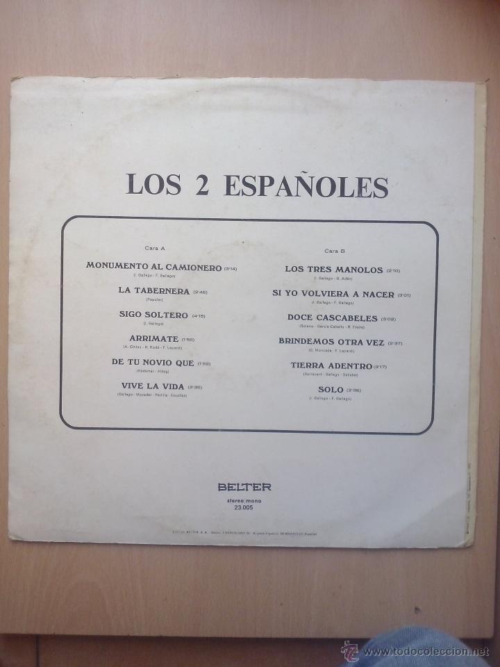 Discos de vinilo: los 2 espa&ntilde;oles - lp belter 1974 - Foto 2