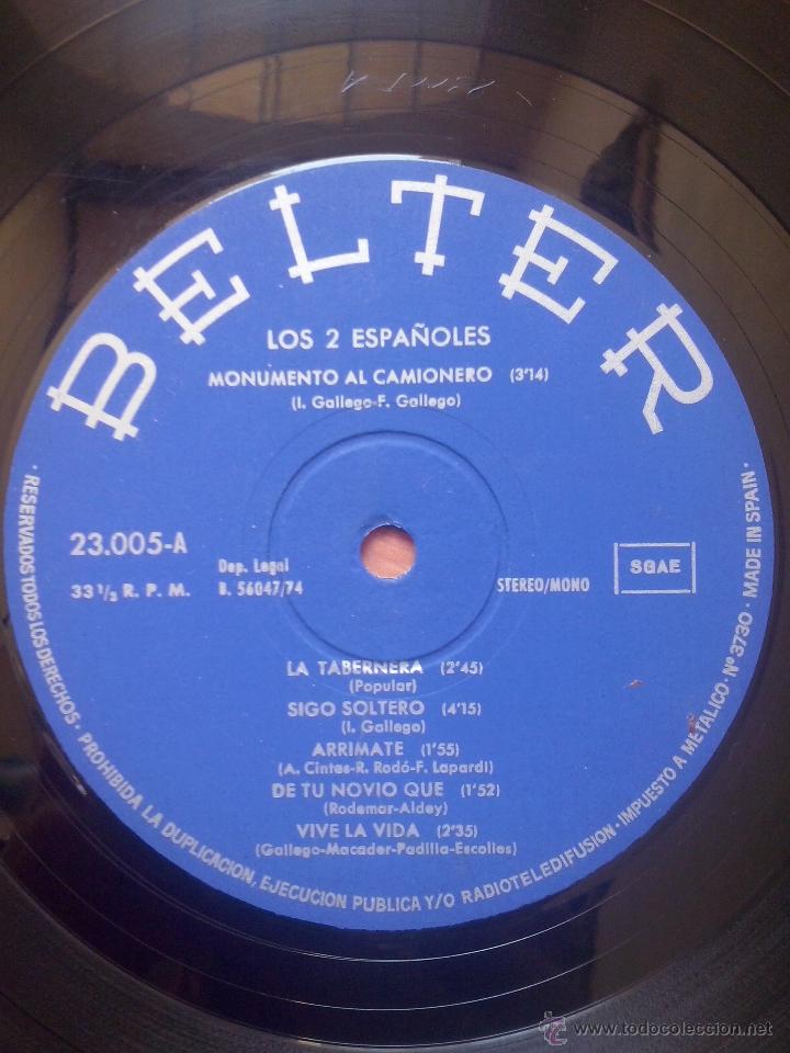 Discos de vinilo: los 2 espa&ntilde;oles - lp belter 1974 - Foto 3