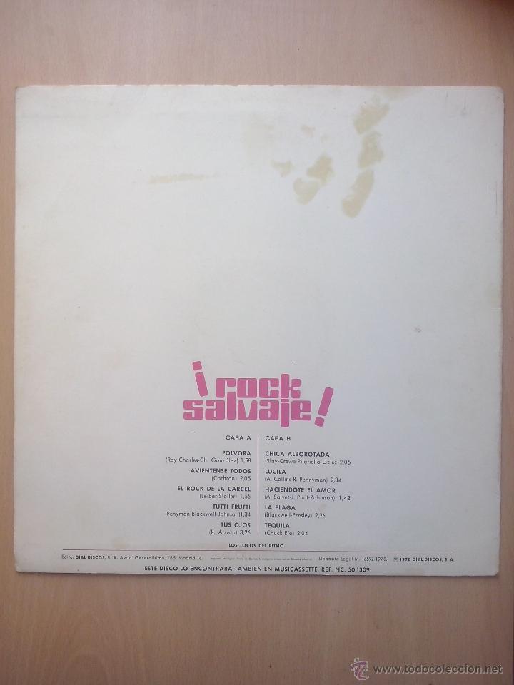 Discos de vinilo: locos del ritmo - &iexcl; rock salvaje ! - lp dial 1978 - Foto 2