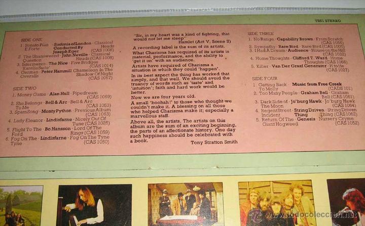 Discos de vinilo: VV.AA. - CHARISMA DISTURBANCE - (VAN DER GRAAF, BO HANSSON, GENESIS, MONTY PYTHON...) - DOBLE LP - Foto 4