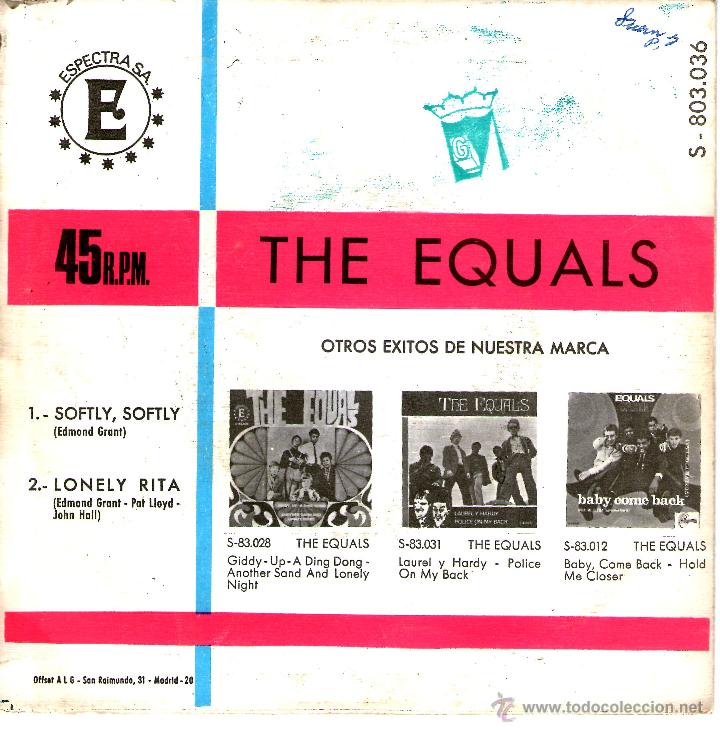 Discos de vinilo: THE EQUALS: LONELY RITA - Foto 2