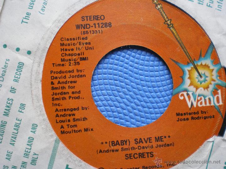 Discos de vinilo: screts baby save me disco version single - Foto 2