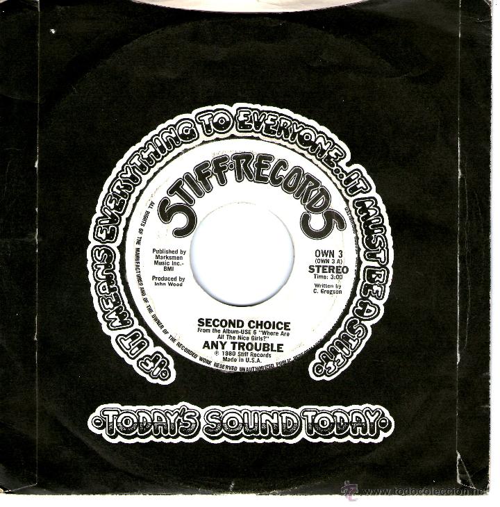 Discos de vinilo: ANY TROUBLE SECOND CHOICE - Foto 2