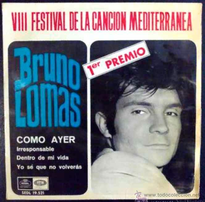 Discos de vinilo: BRUNO LOMAS, COMO AYER - EP ESPA&Ntilde;A ORIGINAL - Foto 1