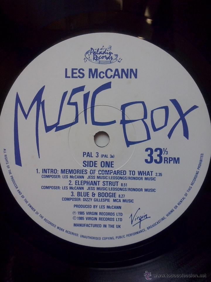 Discos de vinilo: les mccann - music box - lp virgin 1985 - Foto 3