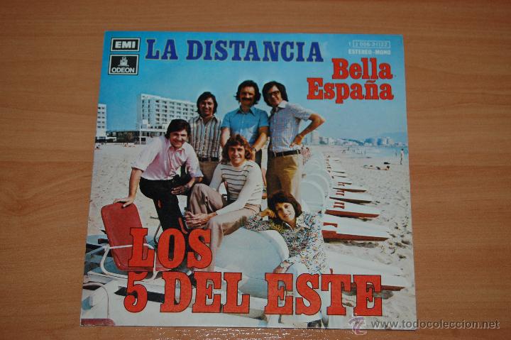 Discos de vinilo: EP DISCO VINILO LOS 5 DEL ESTE LA DISTANCIA BELLA ESPA&Ntilde;A - Foto 1