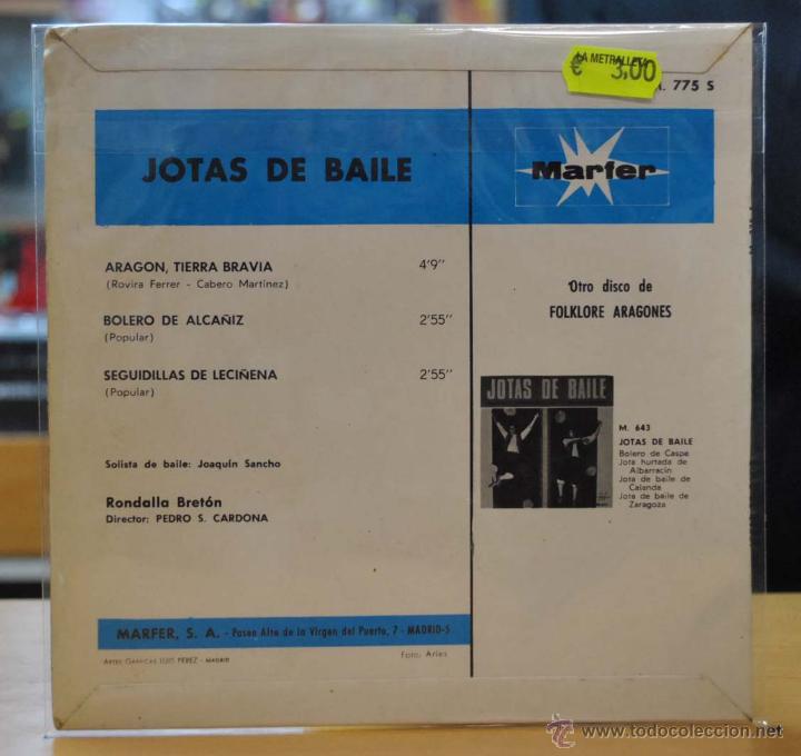Discos de vinilo: VARIOS - JOTAS DE BAILE - EP - Foto 2