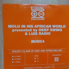 Discos de vinilo: MOLU IN HIS AFRICAN WORLD PRESENTED BY DEEP SWING PROMOCIONAL