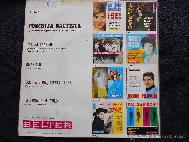 Discos de vinilo: CONCHITA BAUTISTA // TYPICAL SPANISH + 3 - Foto 2