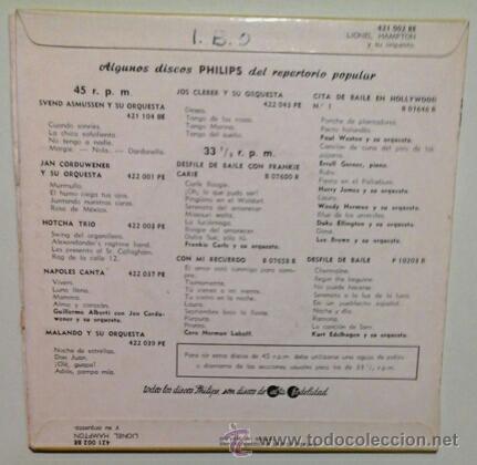 Discos de vinilo: LIONEL HAMPTON -EP- STARDUST + 3 OR SPAIN 50,S - Foto 2