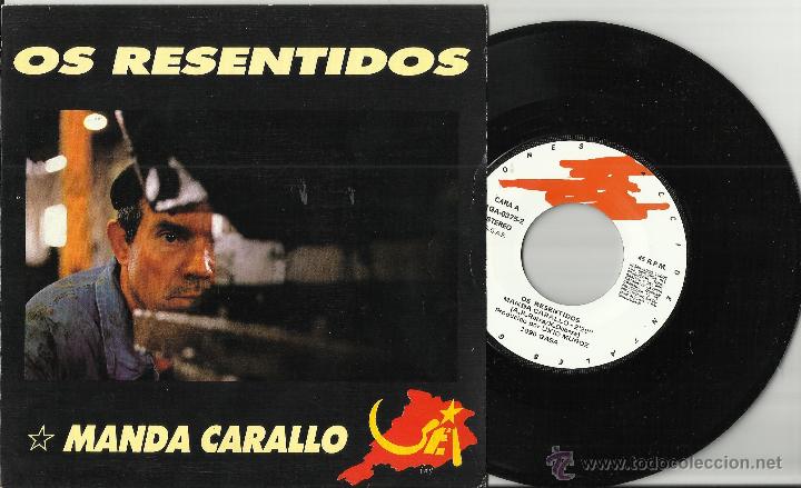 Discos de vinilo: os resentidos single manda carallo.1990 - Foto 1