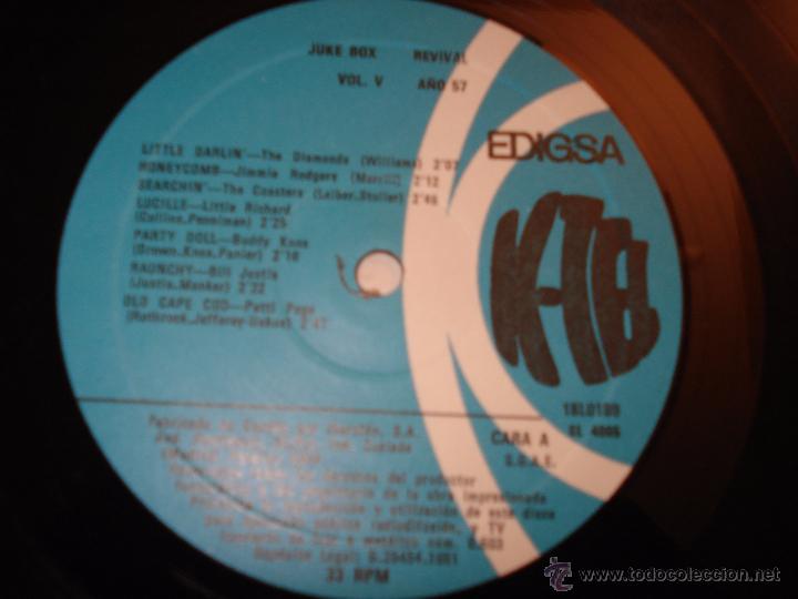 Discos de vinilo: JUKE-BOX REVIVAL - VOLUMEN 5 (1981) - Foto 3
