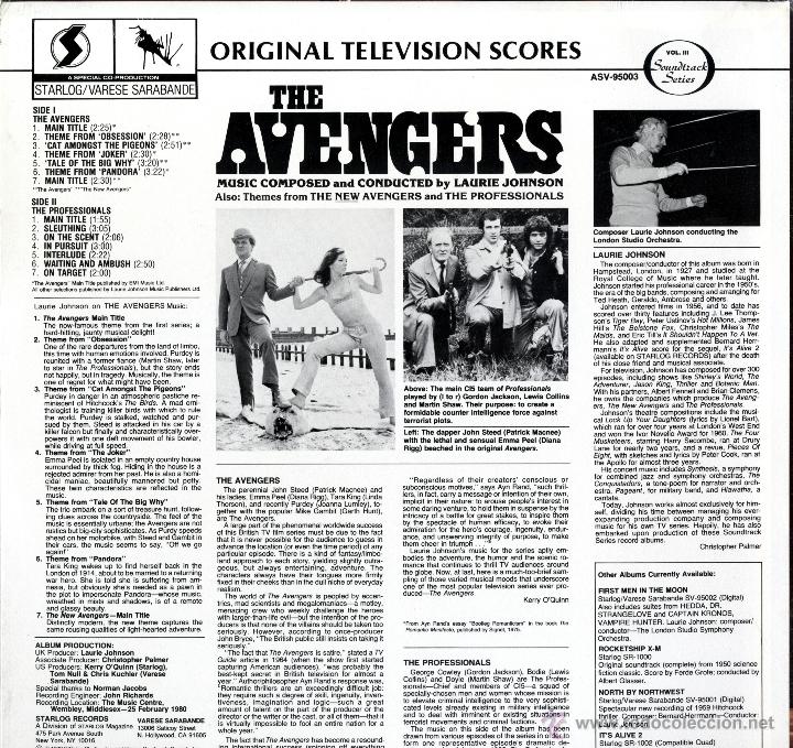 Discos de vinilo: THE AVENGERS. - Foto 2