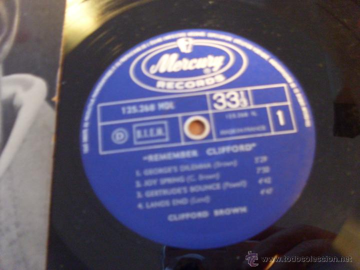 Discos de vinilo: CLIFFORD BROWN (REMEMBER CLIFFORD) LP FRANCIA (B-9) - Foto 2
