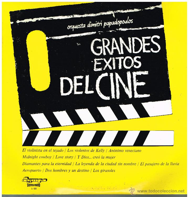 Discos de vinilo: Dimitri Papadopoulos - Grandes &eacute;xitos del cine - Lp 1972 - Foto 1