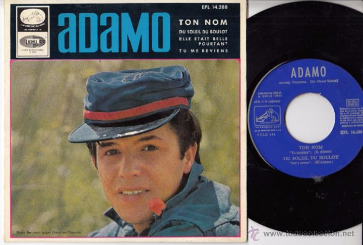 Discos de vinilo: ADAMO - TOM NOM - EP ESPA&Ntilde;OL DE VINILO - Foto 1