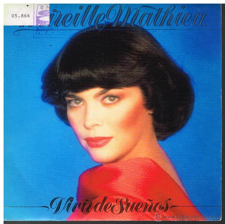 Discos de vinilo: Mireille Mathieu - Vivir de sue&ntilde;os / Santa Mar&iacute;a del Mar - Single 1991 - Foto 1