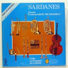 Discos de vinilo: VARIOS - 'SARDANES PREMIS CENTENARI BANC DE SABADELL' (LP VINILO. ORIGINAL 1981). Lote 48952899