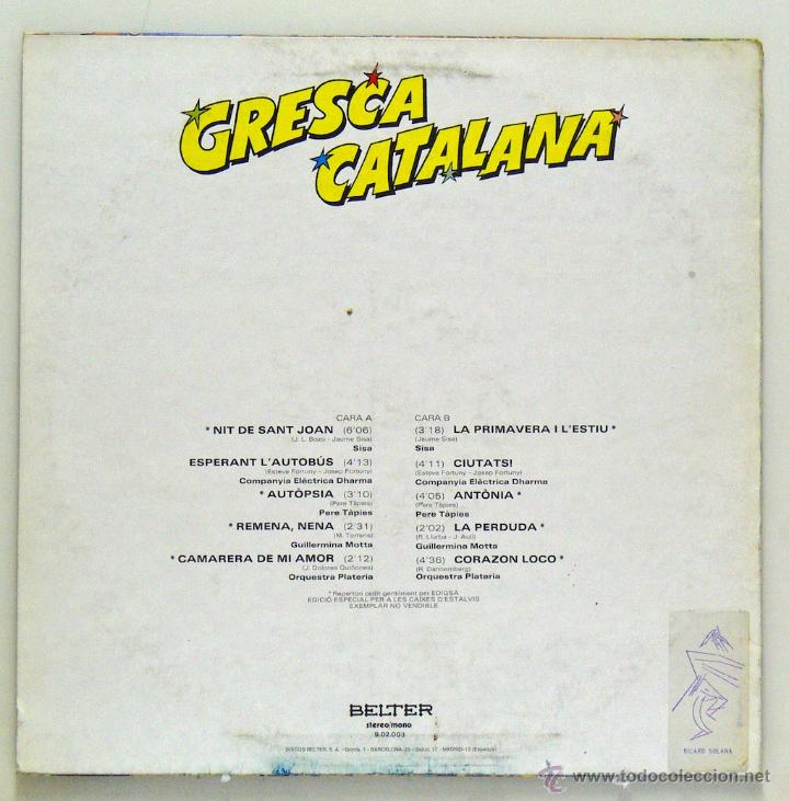 Discos de vinilo: Varios - Gresca Catalana (LP Vinilo. Original 1981) - Foto 2