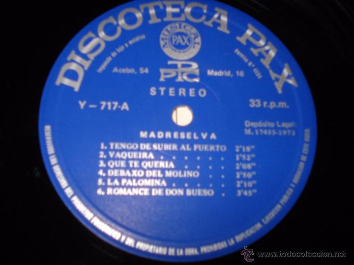 Discos de vinilo: MADRESELVA - FOLK ASTURIANO - Foto 2