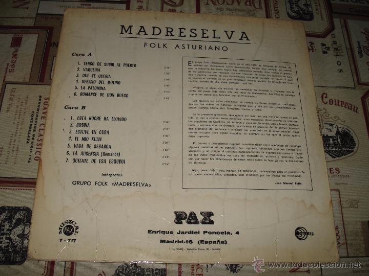 Discos de vinilo: MADRESELVA - FOLK ASTURIANO - Foto 3