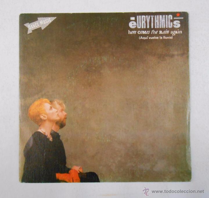 Discos de vinilo: EURYTHMICS. HERE COMES THE RAIN AGAIN / PAINT A RUMOUR. TDKDS3 - Foto 1