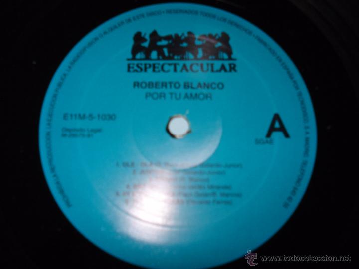 Discos de vinilo: ROBERTO BLANCO - POR TU AMOR - Foto 2