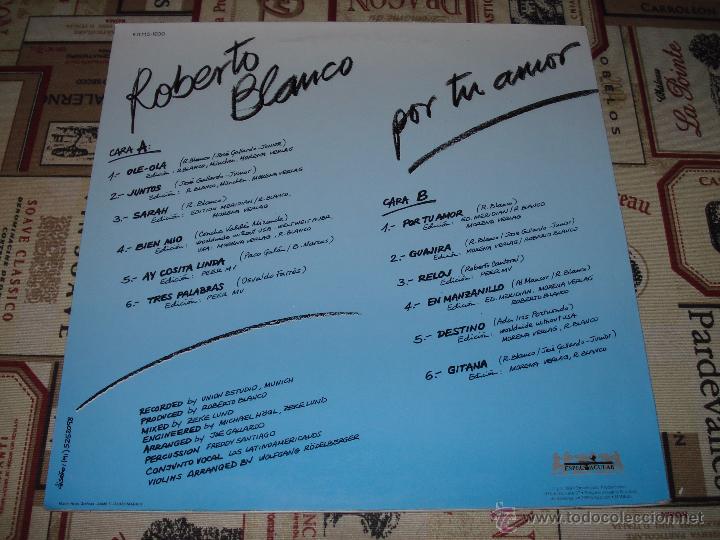 Discos de vinilo: ROBERTO BLANCO - POR TU AMOR - Foto 3