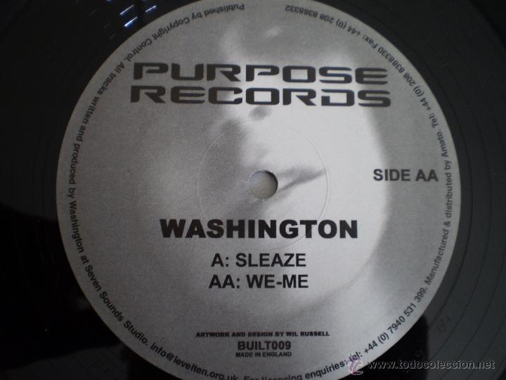 Discos de vinilo: MAXI 33. WASHINGTON. SLEAZE, WE-ME. PURPOSE RECORDS - Foto 2