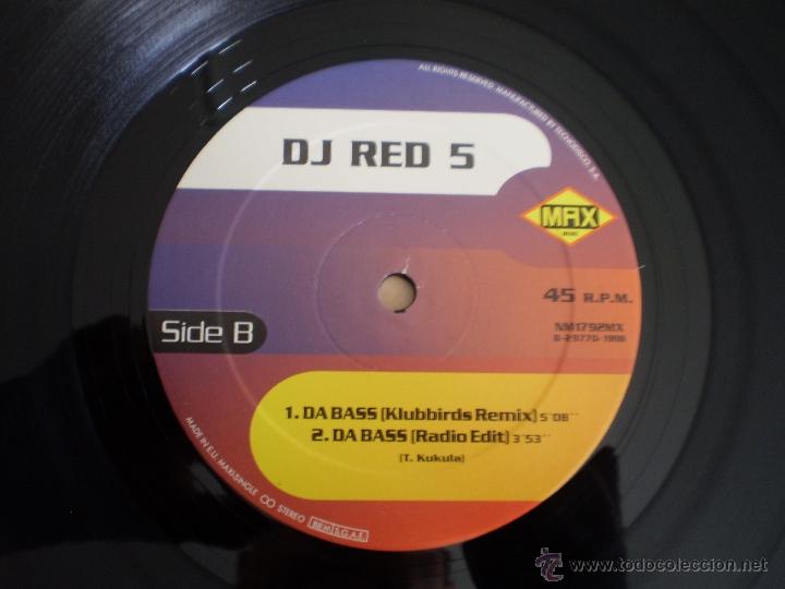 Discos de vinilo: MAXI 33. DJ RED 5. DA BASS - Foto 3