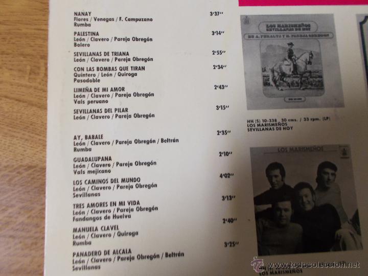 Discos de vinilo: LOS MARISME&Ntilde;OS. NANAY. PALESTINA. AY,BABALE - Foto 2