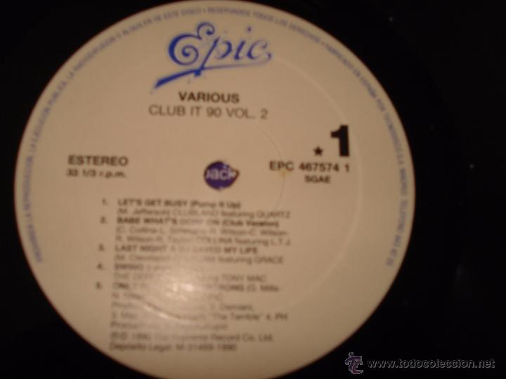 Discos de vinilo: CLUB IT 90 VOLUME TWO - Foto 2