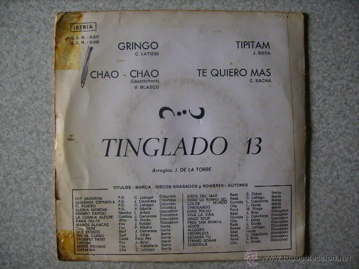 Discos de vinilo: TINGLADO 13.GRINGO + 3 - Foto 2