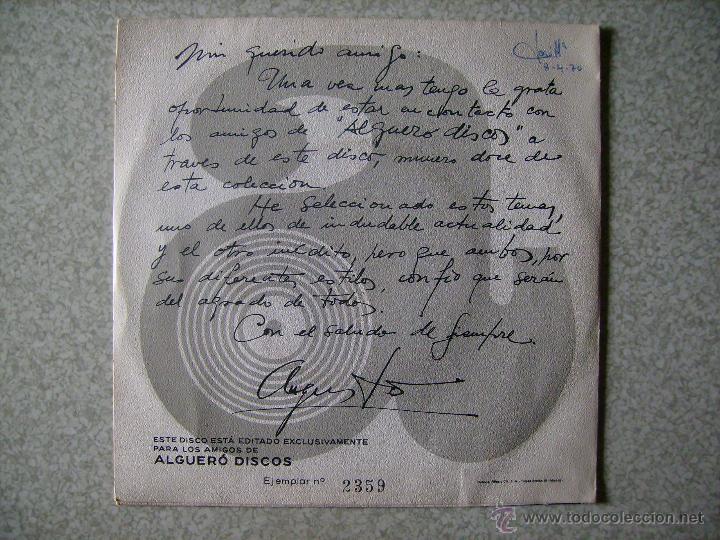 Discos de vinilo: AUGUSTO ALGUERO.GWENDOLYNE + 1 - Foto 2