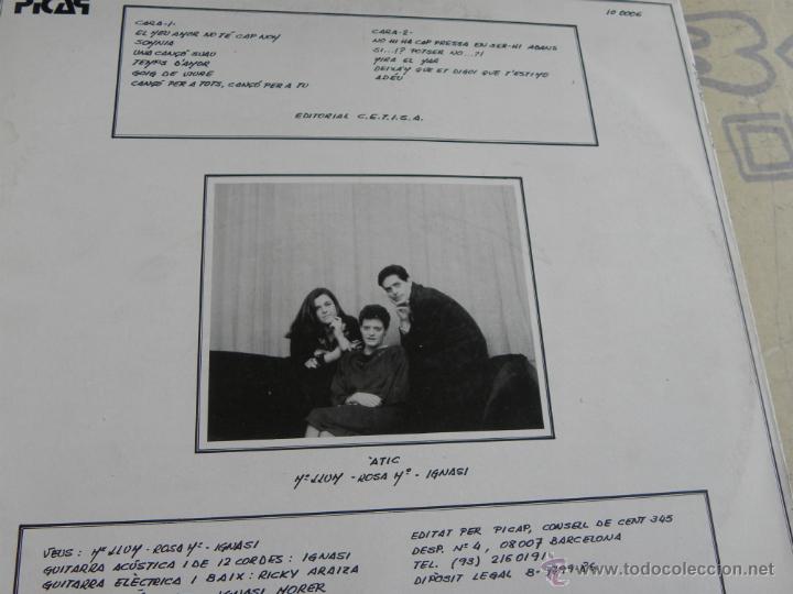 Discos de vinilo: ATIC - TEMPS DAMOR -LP 1986 -BUEN ESTADO - Foto 2