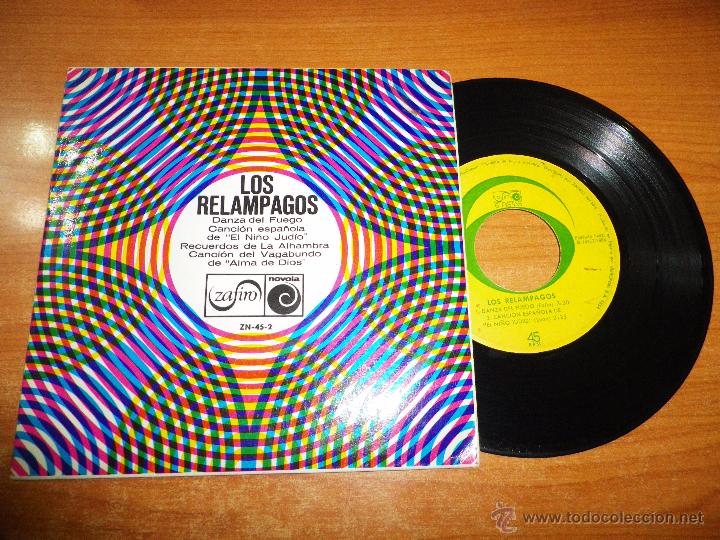Vinyl records: LOS RELAMPAGOS Danza del fuego / Recuerdos de la alhambra EP VINILO DEL AÑO 1966 4 TEMAS