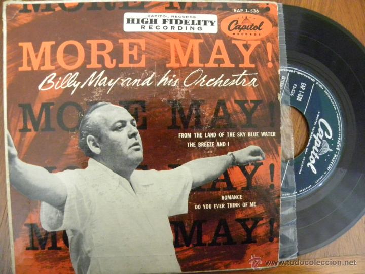 Discos de vinilo: BILLY MAY AND HIS ORCHESTRA -MORE MAY -EP - Foto 1