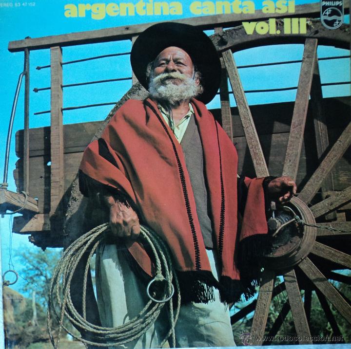 Vinyl records: Argentina canta as&iacute; - Vol. 3 - Varios Argentinos - Edici&oacute;n de 1974 de Espa&ntilde;a