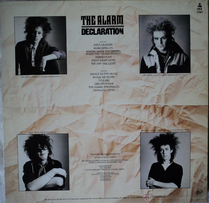 Discos de vinilo: The Alarm - Declaration - Edici&oacute;n de 1984 de Espa&ntilde;a - Foto 2