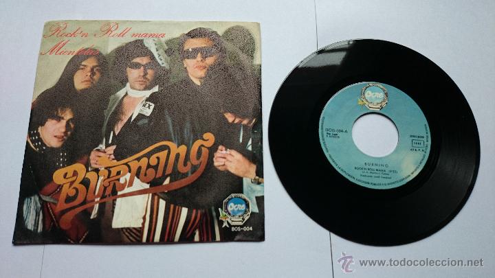 Discos de vinilo: BURNING - ROCKN ROLL MAMA / MIENTELAS (1978) - Foto 1