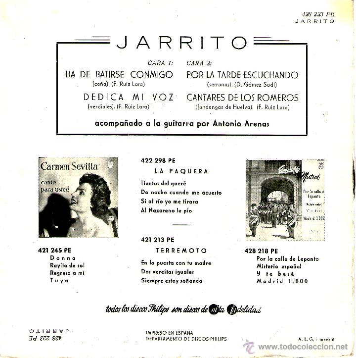 Discos de vinilo: JARRITO ROQUE MONTOYA - Foto 2