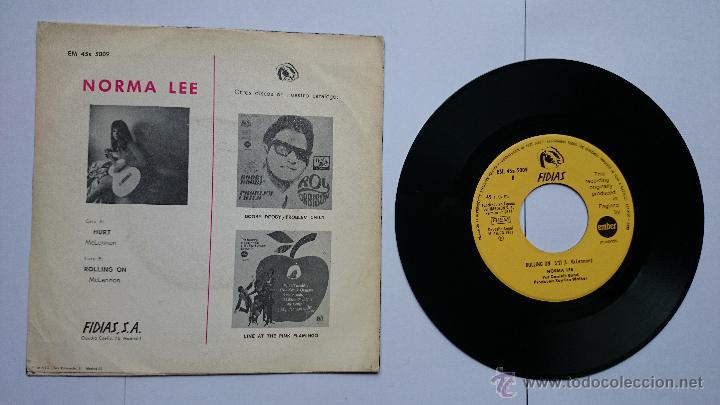 Discos de vinilo: NORMA LEE - HURT / ROLLING ON (1967) - Foto 2
