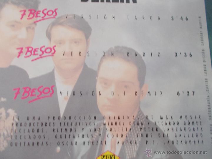Discos de vinilo: BERLIN 7 BESOS. - Foto 2