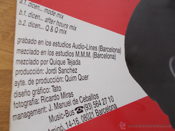 Discos de vinilo: OBK DICEN.  MAXI - Foto 2