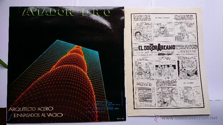 Discos de vinilo: AVIADOR DRO - AMOR INDUSTRIAL / ARQUITECTO ACERO / ENVASADOS AL VACIO (1983) - Foto 3 - 49167900